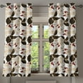 thumbnail image 1 of Ambesonne Floral Grommet Curtain, Chinese Plum Pattern, 50" x 63", Dark Brown Burgundy, 1 of 6