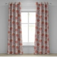 thumbnail image 1 of Ambesonne Floral Grommet Curtain, Circular Flower Silhouette, 50"x84", Dried Rose Blush and Pink, 1 of 1