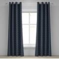 thumbnail image 1 of Ambesonne Floral Grommet Curtain, Droplet Motif, 50" x 72", Dark Blue Green, 1 of 6
