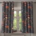 thumbnail image 1 of Ambesonne Floral Grommet Curtain, Flower Bird Leaf Pattern, 50"x60", Dark Coral and Reseda Green, 1 of 1