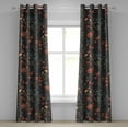 thumbnail image 1 of Ambesonne Floral Grommet Curtain, Flower Bird Leaf Pattern, 50"x72", Dark Coral and Reseda Green, 1 of 1