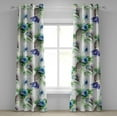 thumbnail image 1 of Ambesonne Floral Grommet Curtain, Flower and Leaves Botany Art, 50"x120", Green Sky Blue and Purple, 1 of 1