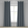 thumbnail image 1 of Ambesonne Floral Grommet Curtain, Japanese Ornate Abstract, 50" x 72", Charcoal Grey Dark Blue, 1 of 6