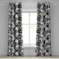 thumbnail image 1 of Ambesonne Floral Grommet Curtain, Magnolia Flowers Dots Leaves, 50"x108", Grey Brown and Pale Purple, 1 of 5