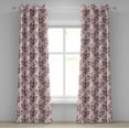 thumbnail image 1 of Ambesonne Floral Grommet Curtain, Nature Inspired Branches, 50" x 120", Rose Ruby Black, 1 of 6