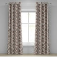 thumbnail image 1 of Ambesonne Floral Grommet Curtain, Ornamental Foliage Motif, 50" x 72", Warm Taupe Umber Blush, 1 of 6