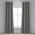 thumbnail image 1 of Ambesonne Floral Grommet Curtain, Ornate Circles Inspiration, 50" x 108", Ruby Beige Navy Blue, 1 of 6