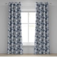 thumbnail image 1 of Ambesonne Floral Grommet Curtain, Pastel Colors with Leaves, 50" x 72", Pale Grey Slate Blue, 1 of 6