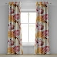 thumbnail image 1 of Ambesonne Floral Grommet Curtain, Pastel Peony Petals Romance, 50"x96", Pale Pink and Dark Peach, 1 of 5