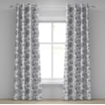 thumbnail image 1 of Ambesonne Floral Grommet Curtain, Petals, 50" x 96", Dimgray, 1 of 6