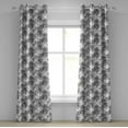 thumbnail image 1 of Ambesonne Floral Grommet Curtain, Plant Blossom Spring, 50" x 108", Black Grey White, 1 of 6