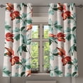 thumbnail image 1 of Ambesonne Floral Grommet Curtain, Retro Botany Exotic Leaves, 50"x63", Pale Rust Seafoam Emerald, 1 of 1