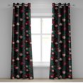 thumbnail image 1 of Ambesonne Floral Grommet Curtain, Romantic Dried Pinkish Roses, 50"x72", Hunter Green Redbrown, 1 of 1