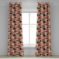 thumbnail image 1 of Ambesonne Floral Grommet Curtain, Romantic Flower Drawing Art, 50"x72", Sage Green and Burnt Sienna, 1 of 5