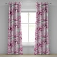 thumbnail image 1 of Ambesonne Floral Grommet Curtain, Romantic Magnolia Flowers, 50"x120", Pink and Pale Grey, 1 of 1