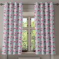 thumbnail image 1 of Ambesonne Floral Grommet Curtain, Romantic Magnolia Pattern, 50"x63", Pink Pale Blue Grey, 1 of 1
