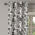 thumbnail image 1 of Ambesonne Floral Grommet Curtain Single Panel, Gothic Style Rose Petals, 50"x60", Pale Mauve Black White, 1 of 5