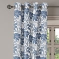 thumbnail image 1 of Ambesonne Floral Grommet Curtain Single Panel, Pastel Colors with Leaves, 50"x60", Pale Grey Slate Blue, 1 of 5