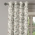 thumbnail image 1 of Ambesonne Floral Grommet Curtain Single Panel, Spring Foliage Ethnic, 50"x60", Cream Grey, 1 of 5