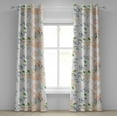 thumbnail image 1 of Ambesonne Floral Grommet Curtain, Soft Tones Flowers Leaves, 50"x120", Peach Lavender Blue and Green, 1 of 5