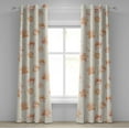 thumbnail image 1 of Ambesonne Floral Grommet Curtain, Spring Blossoming Rose Print, 50"x96", Dark Peach Beige and Khaki, 1 of 5