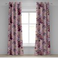 thumbnail image 1 of Ambesonne Floral Grommet Curtain, Spring Bouquets Wild Flowers, 50"x108", Pale Pink and Multicolor, 1 of 5
