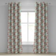 thumbnail image 1 of Ambesonne Floral Grommet Curtain, Spring Flower Sketch Artwork, 50"x120", Pale Mint Green Blush, 1 of 5