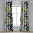 thumbnail image 1 of Ambesonne Floral Grommet Curtain, Spring Flowers Artwork Boho, 50"x84", Avocado Green and Pale Blue, 1 of 1