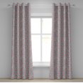 thumbnail image 1 of Ambesonne Floral Grommet Curtain, Spring Imagery Vintage, 50" x 72", Cadet Blue Coral Cream, 1 of 6