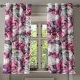 thumbnail image 1 of Ambesonne Floral Grommet Curtain, Spring Shadows of Flowers, 50"x60", Pale Grey Pink, 1 of 5