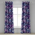 thumbnail image 1 of Ambesonne Floral Grommet Curtain, Tropical Forest Leafy Art, 50"x84", Quartz Indigo and Soft Blue, 1 of 5