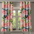 thumbnail image 1 of Ambesonne Floral Grommet Curtain, Vintage Spring Blossoms Art, 50"x63", Pale Rose Pistachio Green, 1 of 5