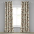 thumbnail image 1 of Ambesonne Floral Grommet Curtain, Weathered Look Roses Pattern, 50"x120", Off White and Pale Rose, 1 of 1