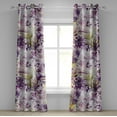 thumbnail image 1 of Ambesonne Floral Grommet Curtain, Wild Flowers Scene Print, 50"x72", Purple Mustard and Lime Green, 1 of 1