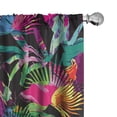 thumbnail image 1 of Ambesonne Floral Inspiration Curtains, Exotic Jungle, Pair of 28"x63", Magenta Teal and Multicolor, 1 of 5