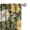 thumbnail image 1 of Ambesonne Floral Inspiration Curtains, Retro Tropical, Pair of 28"x63", Caramel Camel Sage Green, 1 of 1