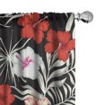 thumbnail image 1 of Ambesonne Floral Inspiration Curtains, Tropical Dream, Pair of 28"x84", Ruby Off White Black, 1 of 5