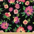 thumbnail image 1 of Ambesonne Floral Inspiration Fabric by the Yard, Colorful Garden, 5 Yards, Coral Purple Multicolor, 1 of 1