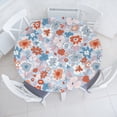 thumbnail image 1 of Ambesonne Floral Inspiration Fitted Round Tablecloth, Spring Festival, 40"- 44" Diameter, Cinnamon Soft Blue Blush, 1 of 5