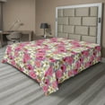 thumbnail image 1 of Ambesonne Floral Inspiration Flat Bedding Sheet Soft Top Sheet, Romantic Garden, Queen, Pink Beige and Dimgray, 1 of 1