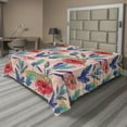 thumbnail image 1 of Ambesonne Floral Inspiration Flat Bedding Sheet Soft Top Sheet, Tropical Nature, Queen, Blush Sea Blue Multicolor, 1 of 1