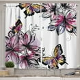thumbnail image 1 of Ambesonne Floral Kitchen Curtains, Blooms Botany Colorful, 55"x39", Multicolor, 1 of 3