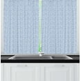thumbnail image 1 of Ambesonne Floral Kitchen Curtains, Botanical Leaves Streaks, 55"x45", Sea Blue and White, 1 of 1