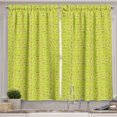 thumbnail image 1 of Ambesonne Floral Kitchen Curtains, Cheerful Abstract Flora Dots, 55"x45", Yellow Green Blush, 1 of 3