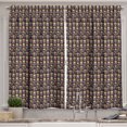 thumbnail image 1 of Ambesonne Floral Kitchen Curtains, Colorful Vintage Flowers, 55"x36", Multicolor, 1 of 3