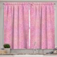 thumbnail image 1 of Ambesonne Floral Kitchen Curtains, Dahlia Flower Blossom Spring, 55"x45", Pink and Coral, 1 of 3