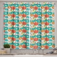 thumbnail image 1 of Ambesonne Floral Kitchen Curtains, Doodle Fresh Spring, 55"x39", Multicolor, 1 of 2