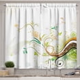 thumbnail image 1 of Ambesonne Floral Kitchen Curtains, Flowers Ivy Leaves Ivy, 55"x45", Earth Yellow Burgundy, 1 of 3