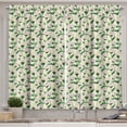 thumbnail image 1 of Ambesonne Floral Kitchen Curtains, Flowers Leaves Garden Vibe, 55"x39", Soft Pink and Pistachio Green, 1 of 3
