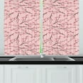 thumbnail image 1 of Ambesonne Floral Kitchen Curtains, Japanese Momo Tree Branches, 55"x45", Rose and Dark Cocoa, 1 of 1